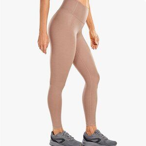 NWT CRZ YOGA Nude Matte Faux Leather Leggings "25 SZ XS
